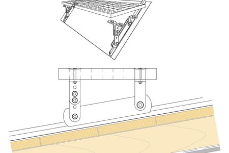 Visualisierung Dachtrittsystem von REES auf Zinkdach
