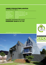 Umwelt-Produktdeklaration RHEINZINK-GRANUM EXTRA granite Umwelt-Produktdeklaration RHEINZINK-GRANUM EXTRA granite